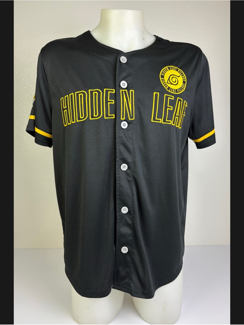 Box Lunch Naruto Shippuden Hidden Leaf Baseball Jersey Uzumaki Ramen Men’s Large